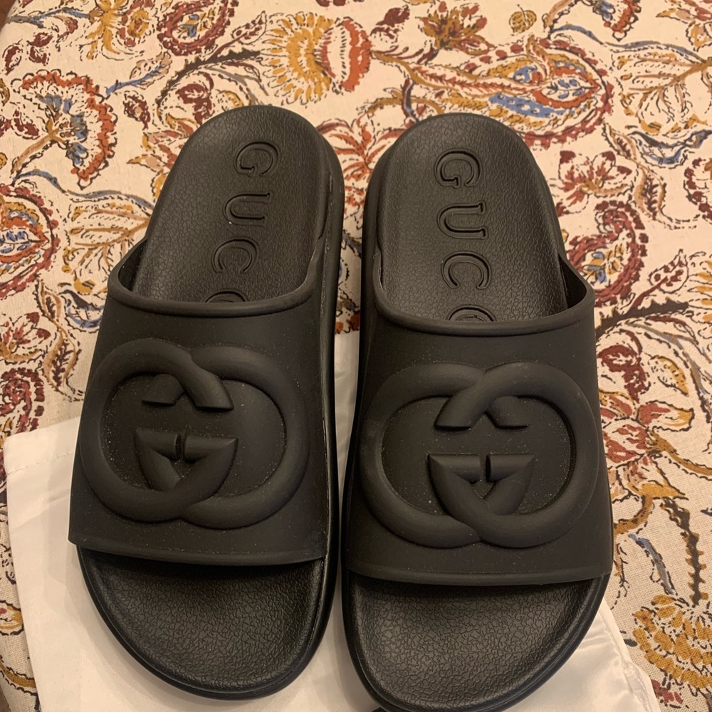 Gucci platform slides
